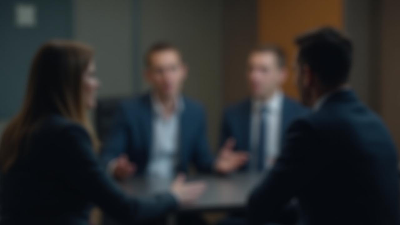 プロフェッショナルなセットアップでの企業インタビュービデオ