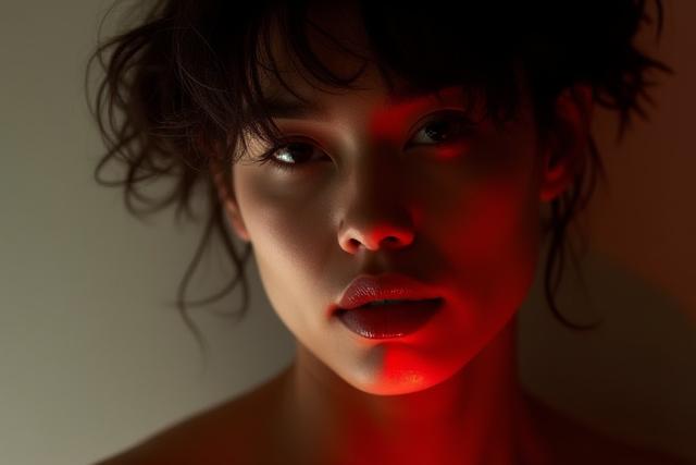 モダンなライティングで撮影されたユニークなポートレート